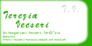 terezia vecseri business card